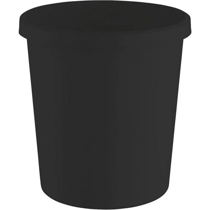Papierkorb 18l H331xØ315mm m.Griffrand Ku. schwarz HELIT "" – Bild 3