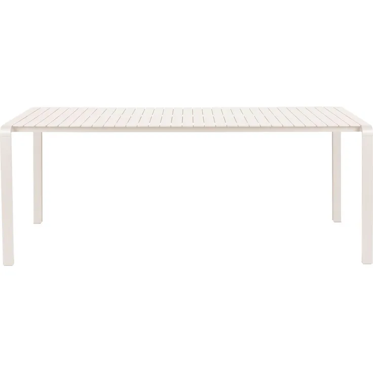 Zuiver Gartentisch Vondel 214x97 Clay, wetterfest aus Aluminium Weiß