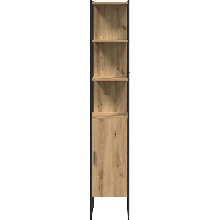 vidaXL Badezimmermöbel-Set mit Regal 3 pcs Artisan-Eiche Holzwerkstoff 3334394 – Bild 9