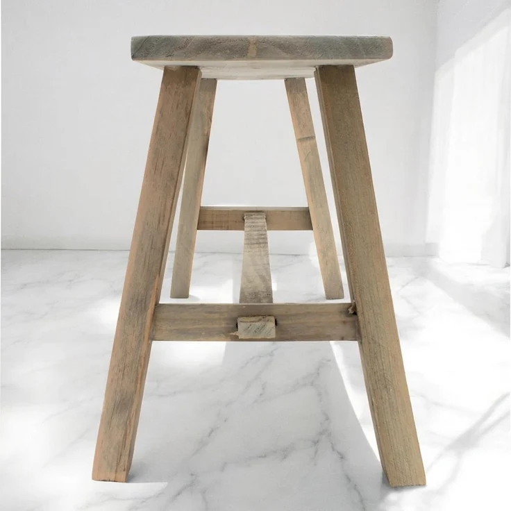 Spetebo Blumenbank Deko Bank aus altem Holz - 58 cm x 27 cm (Stück, 1 St, Dekorative Holzbank), Blumenbank für den Garten – Bild 5