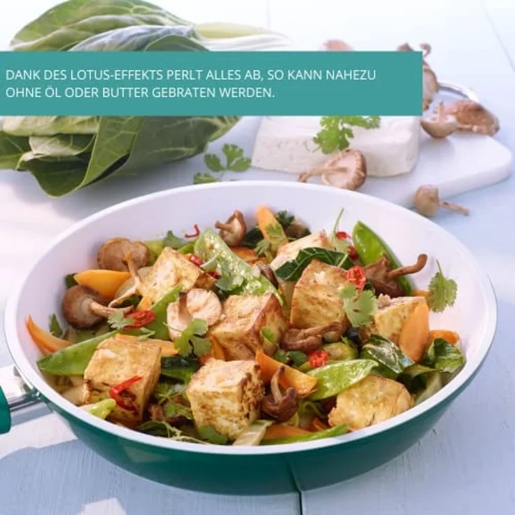 Genius Bratpfanne Cerafit Fusion Induktion Keramik Pfannen, Edelstahl (Set, 3 Bratpfannen Ø 28 cm 24cm 20 cm), Antihaft Beschichtung kratzfest Lotus Effekt – Bild 4