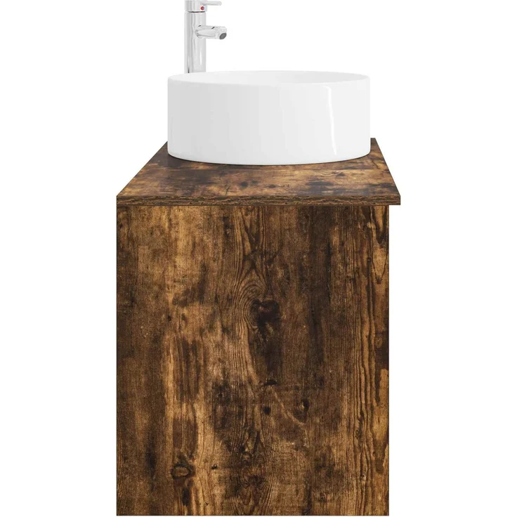 vidaXL Badezimmerschrank-Set 2 stk. Geräucherte Eiche 3403932 – Bild 5