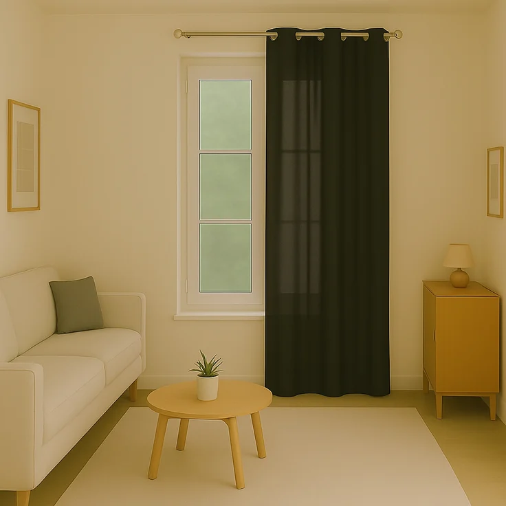 Bestlivings Blickdichte, Gardine mit Ösen, in vielen Größen und Farben Schwarz 140x245 cm – Bild 3