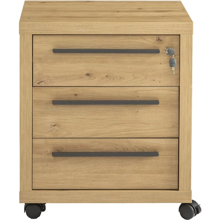 Rollcontainer Renatura / Rilega, Holzwerkstoff, Holzfarben, 80 x 75 x 80 cm – Bild 4