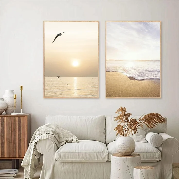 3er Poster Set Sonnenuntergang Strand Wandbilder ohne Rahmen 40x50cm – Bild 4