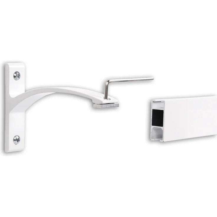Deco-Raum® Gardinenschiene Innenlauf Curve | Länge: 220cm | Material: Aluminium | Farbe: Weiß – Bild 5