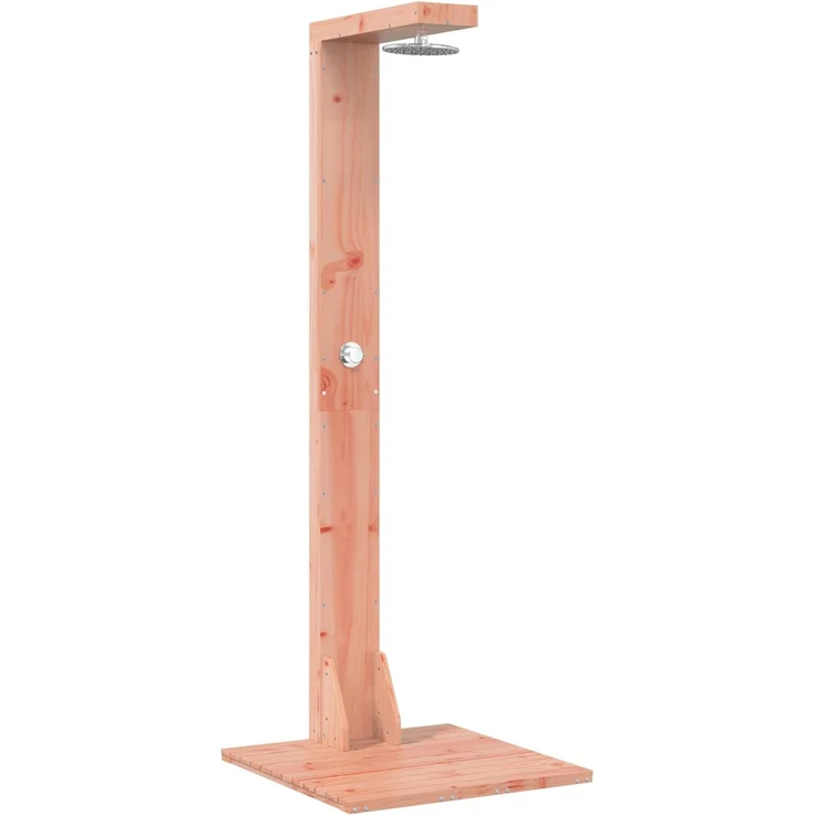 vidaXL Gartendusche 210 cm Massives Douglasholz und Edelstahl Natur 886358 – Bild 2
