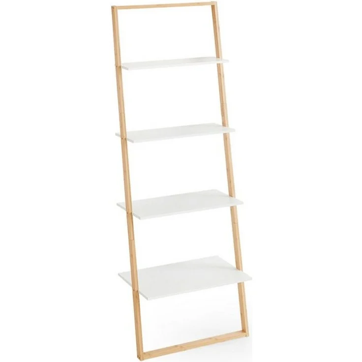 freiraum Badregal Leiter, in Bambus / Weiß, Echtholz/MDF - 61,3x164x36,5cm (BxHxT) – Bild 2