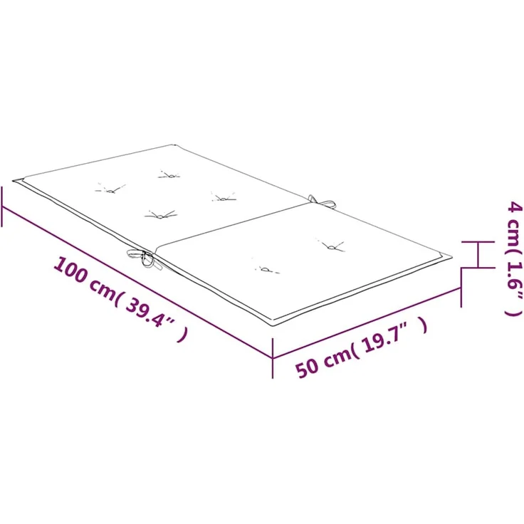 vidaXL Niedriglehner-Auflagen 2 Stk. Türkis Stoff 361337 – Bild 10