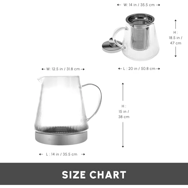 Karaca Teekanne Karaca Keops XL Borosilikat Glas-Teekannen-Set, 3L, Transparent, 3 l, (2-St) – Bild 4