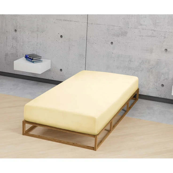 biberna Feinjersey-Spannbetttuch, 100 % Baumwolle, gelb, 1x 140x200 cm - 160x200 cm – Bild 3