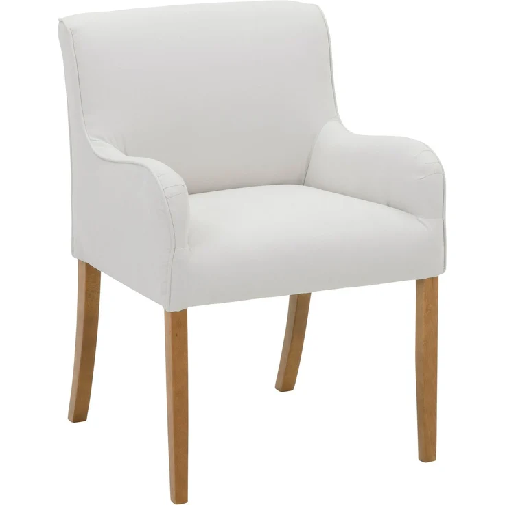 Polsterstuhl Katryn Flachgewebe creme – Bild 1