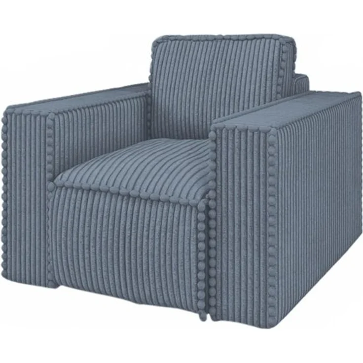 Sessel Designersessel VAJANA Stoff Tilia Azurblau – Bild 1