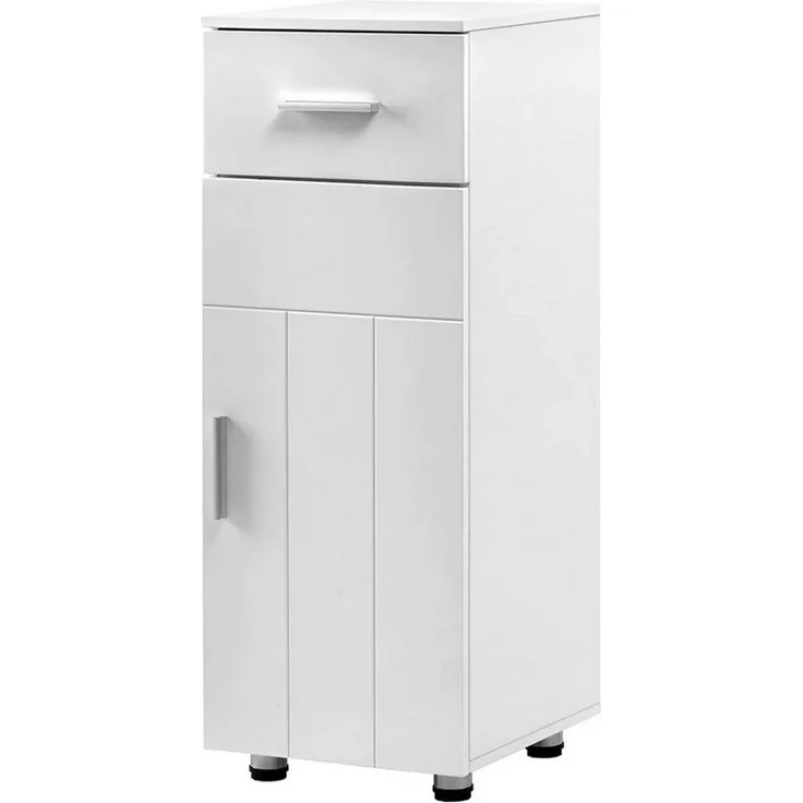 EUGAD Badkommode (1 St), Badezimmerschrank 1 Schublade, 30x80x30 cm, weiß