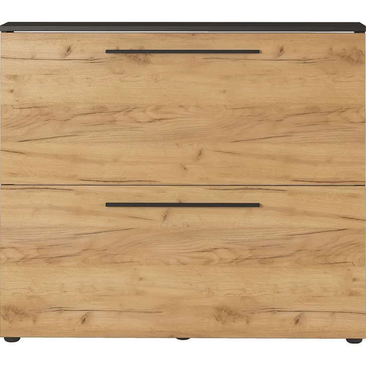 Schuhkipper >GW-WILDOMAR< hängend / stehend, Graphit/Navarra-Eiche-Dekor - 100x85x19cm (BxHxT)