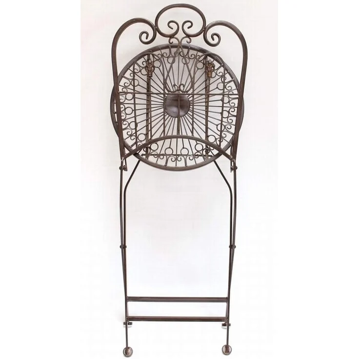 Metall Klappstuhl "Provence" im Antik Design, Gartenstuhl, Balkonstuhl – Bild 6