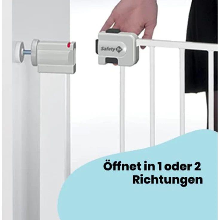 Safety 1st 'U-Pressure' Treppenschutzgitter, für Türbreiten 73-80 cm, Klemmbefestigung, Metall, Weiß – Bild 9