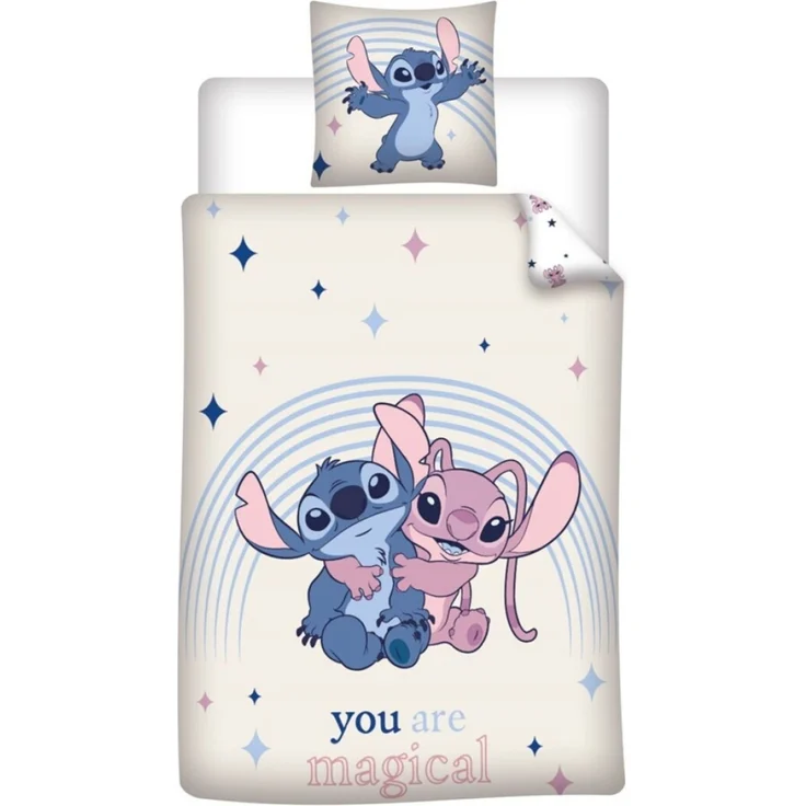 Lilo & Stitch Baumwoll-Mix Bettwäsche für Kinder 140 × 200 cm mit Kissenbezug 65 × 65 cm – Bild 1