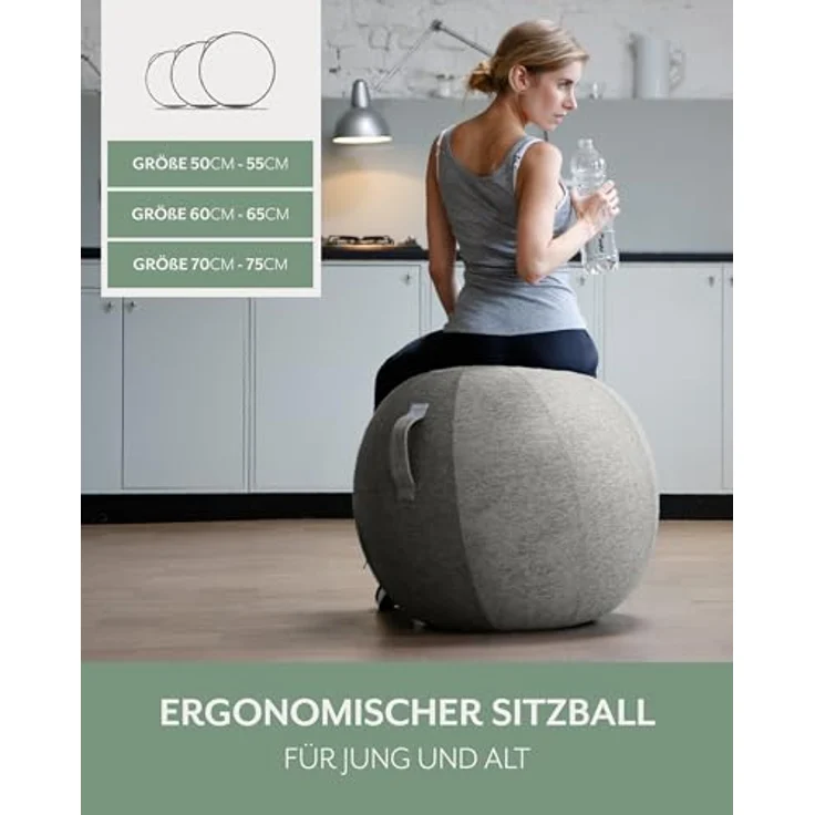 VLUV STOV Stoff-Sitzball concrete – Bild 5