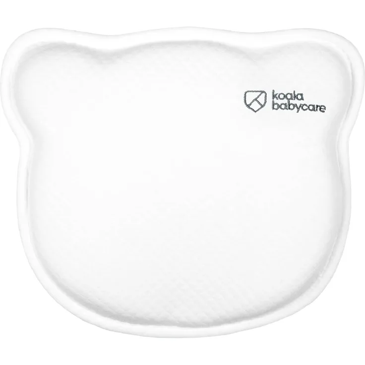 KOALA BABYCARE Babykissen Plagiozephalie, abnehmbar (mit Zwei Kissenbezügen), hilft EIN Plattkopfsyndrom vorzubeugen und zu behandeln. Aus Memory Foam - Weiß - Registriertes Design KBC®