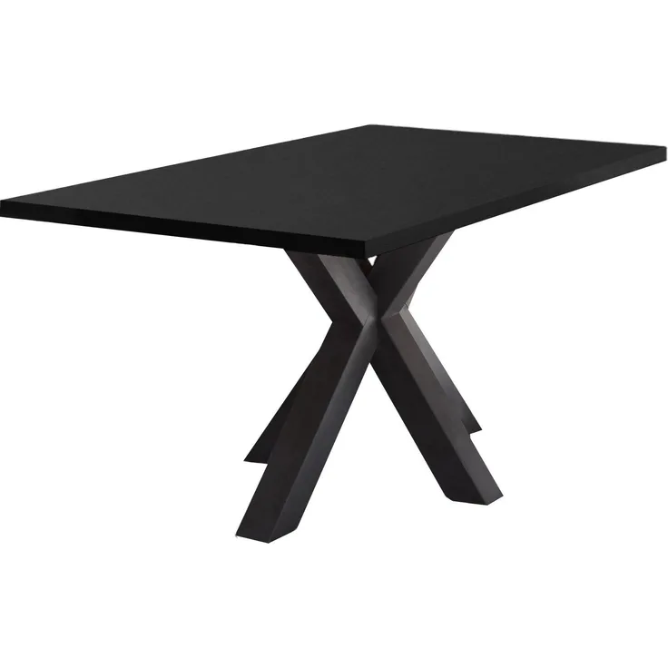 Esszimmertisch Elda 2 160 x 90 x 75 Esstisch Schwarzstahl 13520-160