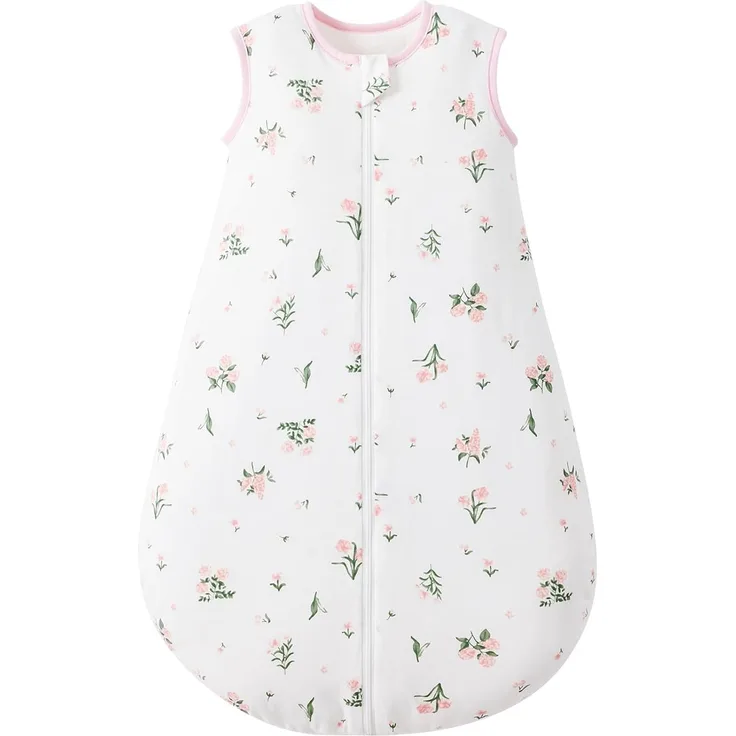 Duomiaomiao 2.5Tog Schlafsack Baby - Baumwolle, Winter, Mädchen, Neugeboren, Warmer Schlafsack (2.5 TOG/Blumen/70)