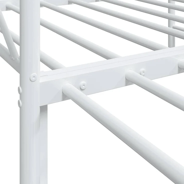 vidaXL Tagesbett Ausziehbar ohne Matratze Weiß 90x200 cm Stahl 4104689 – Bild 10
