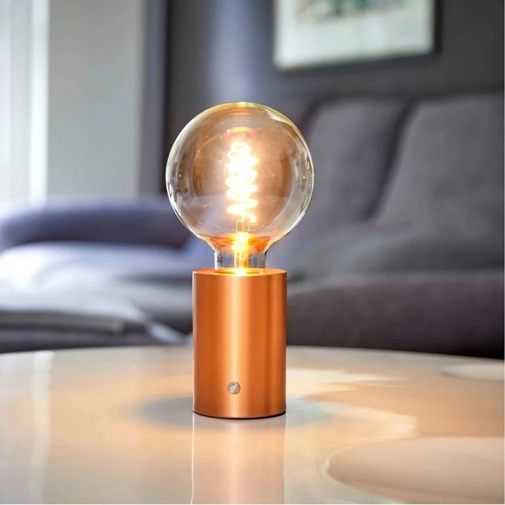 Northpoint Nachttischlampe LED Akku Tischlampe Tischleuchte Edison Glühbirne mit Glühdraht – Bild 3