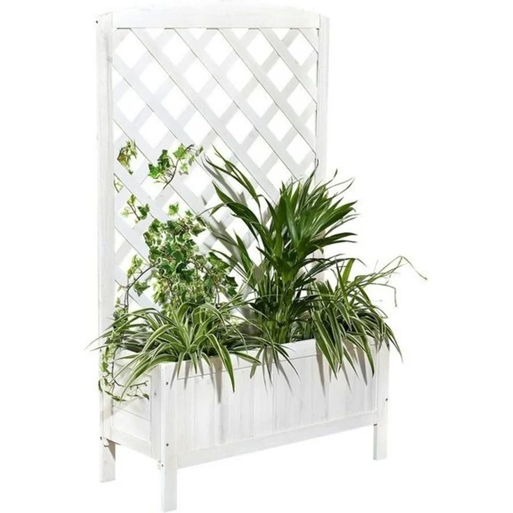 Melko Blumenkasten Rankkasten Blumenkasten Rankgitter Holz Rankhilfe Spalier Pergola (Stück), Witterungsbeständig – Bild 4