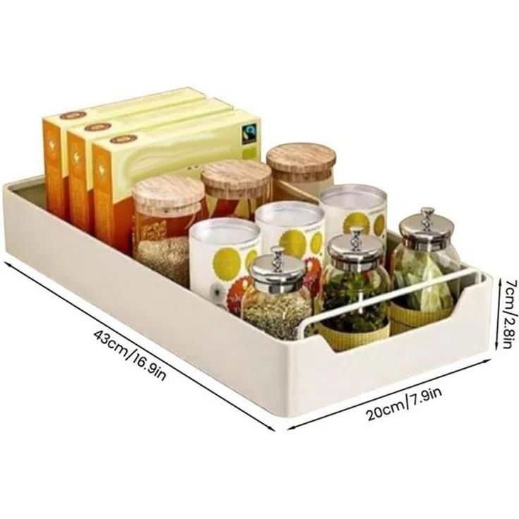 GarveeMore Küchenorganizer-Set Creperture-Teleskopauszug Ausziehbarer Schrank-Organisator Pantry Küch, Schubladenregal mit Dämpfungsführung Geräuschlos ausschiebbare Regale – Bild 4