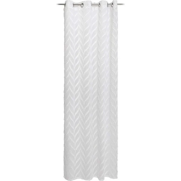 Gözze 'ROMBO' Ösenvorhang, 100% Polyester weiß, 140x245 cm