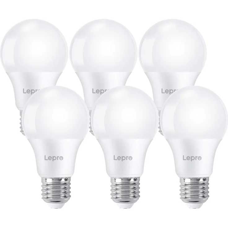 Lepro E27 LED Kaltweiss Glühbirne, 8.5 Watt 806 Lumen LED Lampe E27, ersetzt 60W Birne, A60 Leuchtmittel, 6500 Kelvin Kaltweiß LED Glühlampen, 160° Abstrahlwinkel Energiesparlampe, 6 Stück – Bild 1
