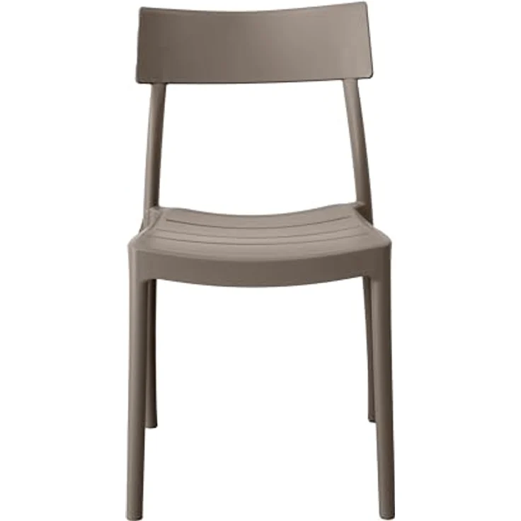 GARDENIA Roma Stuhl, Polypropylen, Taupe, 4, Einheit – Bild 2