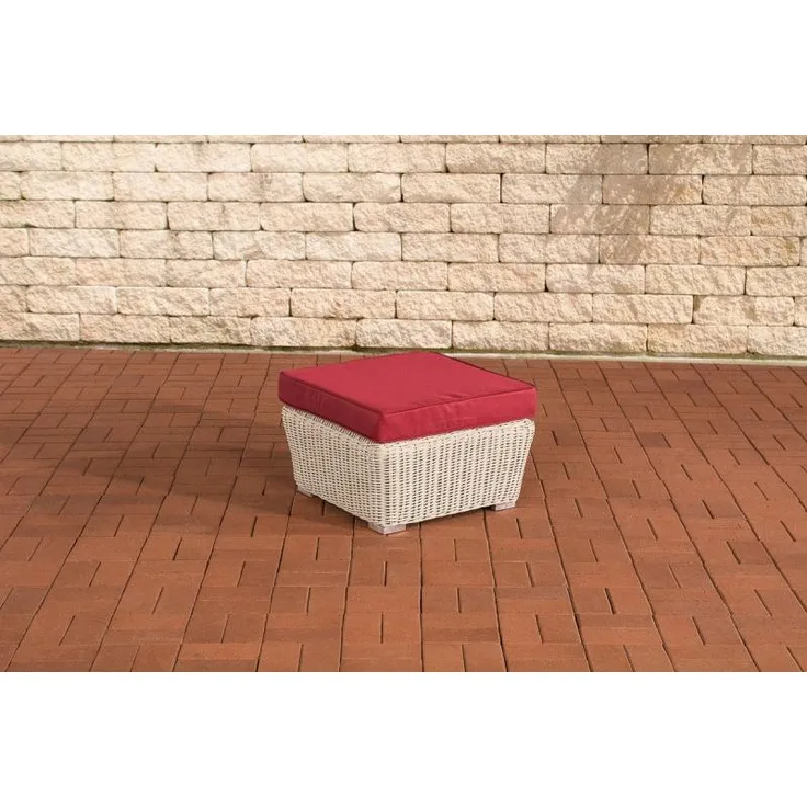 Fußhocker Mandal Rubinrot