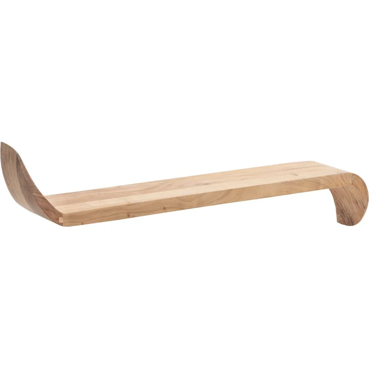 FineBuy Wandregal Mango Massivholz · Hängeregal mit geschwungenen Enden · Handgefertigtes Schwebendes Regal im modernen Design · Regalbrett aus Echtholz – Bild 6