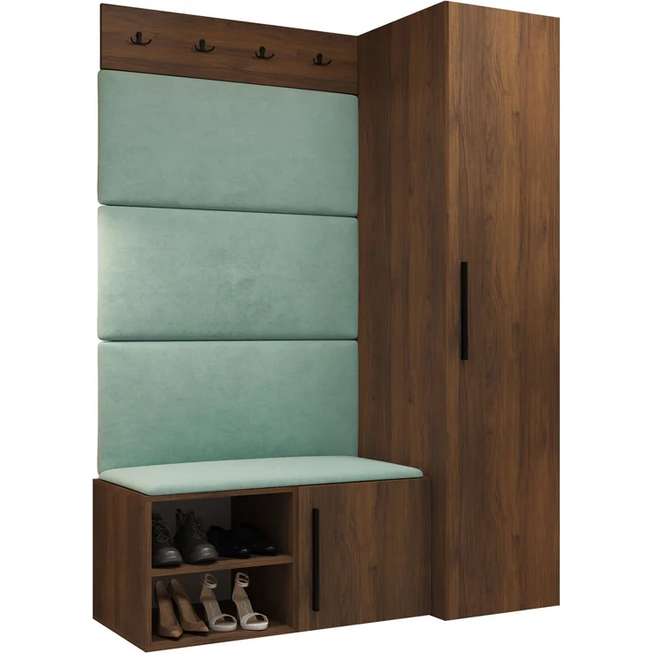 Garderoben-Set Mapreni II (Farbe: Nuss Warmia, Manila 11) – Bild 1