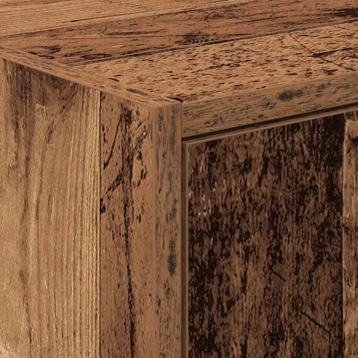 vidaXL Badezimmerschrank mit Tür Altholz 90 x 29 x 55 cm Holzwerkstoff 869209 – Bild 9