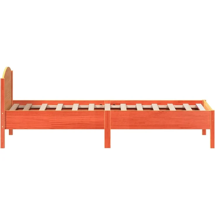 Doppelbett, Betten für Erwachsene, Massivholzbett ohne Matratze Wachsbraun 100x200 Kiefernholz de3610 – Bild 5