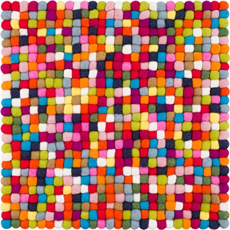 myfelt Stuhlkissen Filzkugel Sitzauflage eckig - 36 x 36 cm, beidseitig verwendbar, 100% Schurwolle – Bild 2