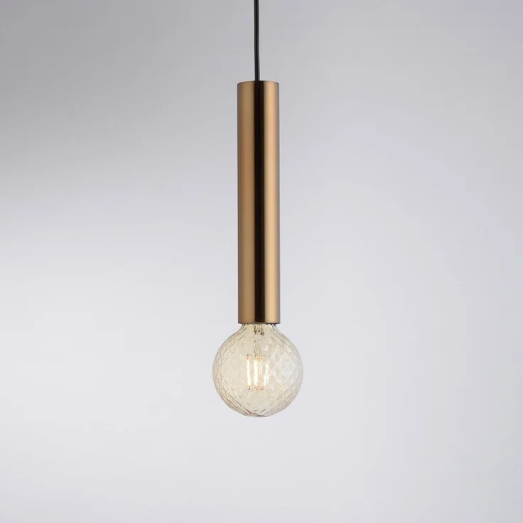 Leuchten Direkt 15617-60 BRUNA Pendelleuchte 1-flammig Messing Matt – Bild 3