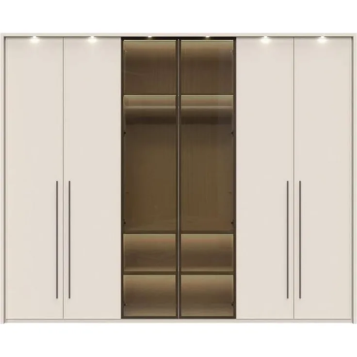OTTO home Drehtürenschrank Opera Parsol-Glastüren, LED-Innenbeleuchtung, mit und ohne Kranz Glastüren, UV-Lack, LED-Innenbeleuchtung, Soft-Close-Funktion