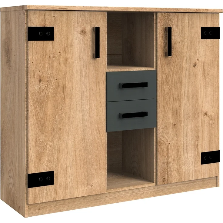 Jugendmöbel Set mit Bett 140 inkl. Nachttisch und Kleiderschrank 90cm und Schreibtisch Rollcontainer EVERTON-43 8-teilig – Bild 6