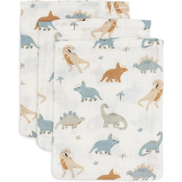 Jollein Roarsome Waschlappen - 3 Pack - 15 x 20 cm