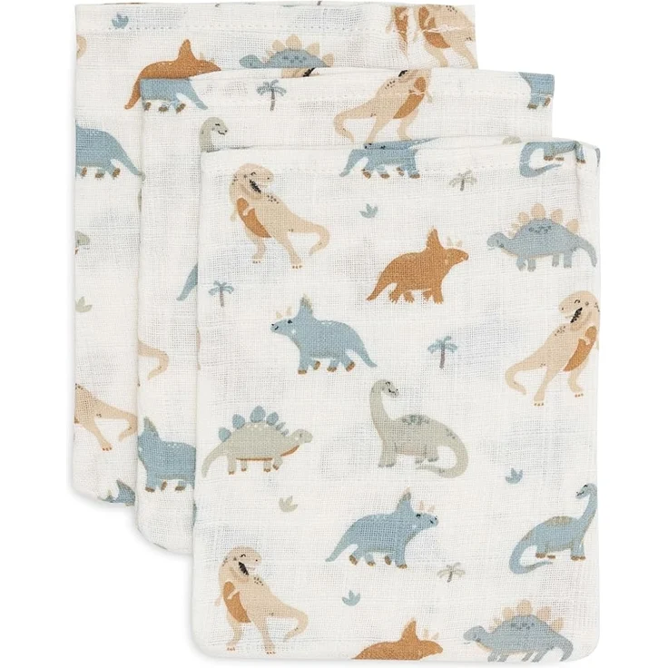 Jollein Roarsome Waschlappen - 3 Pack - 15 x 20 cm – Bild 1