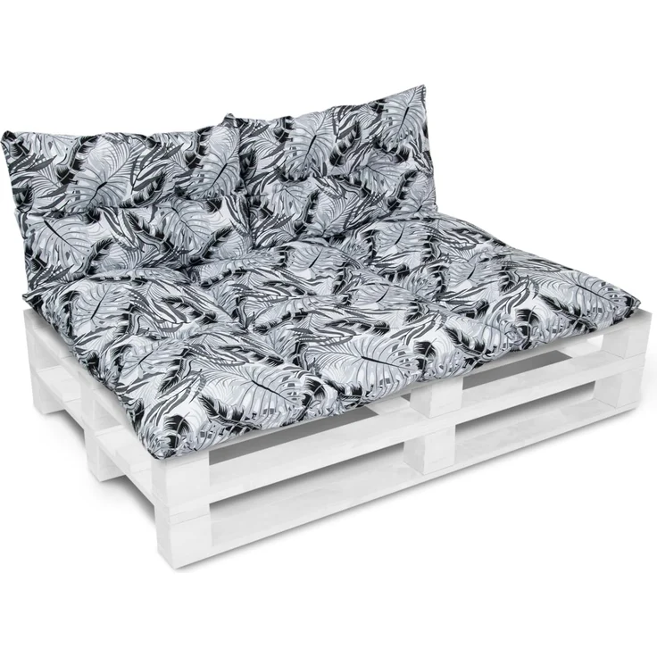 Amilian Stuhlkissen - Bankauflage - Gartenbankauflage - 80x120cm + 2 x 40x60cm, 3er Set - Gartenbankauflage - Pallettensitzkissen - Bankkissen