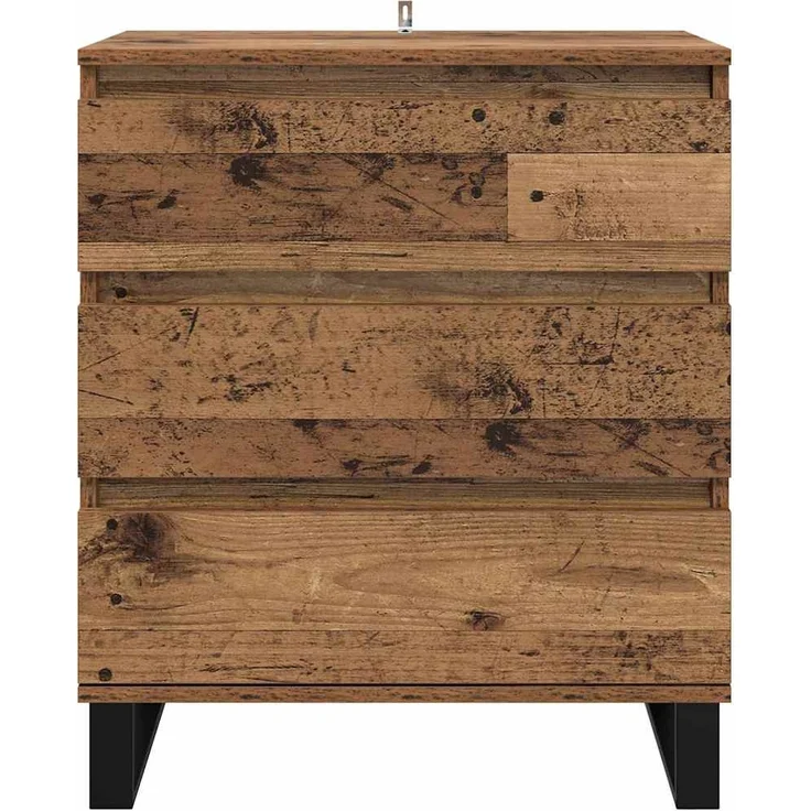 vidaXL Sideboard mit Schubladen Altholz 60 x 35 x 70 cm Holzwerkstoff 881953 – Bild 5