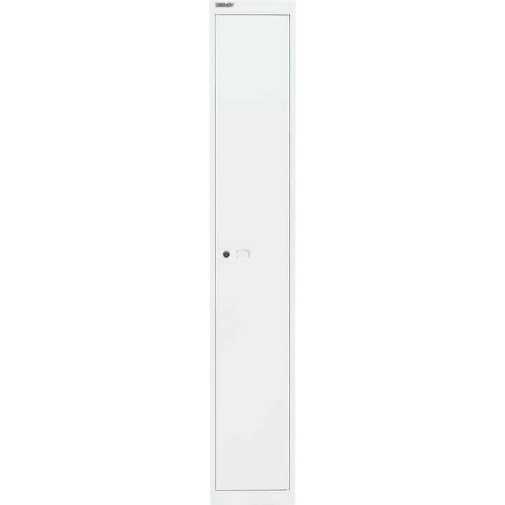 Bisley Garderobenschrank Office, 1 Abteil, 1 Fach, T 305 mm, Farbe verkehrsweiß – Bild 1