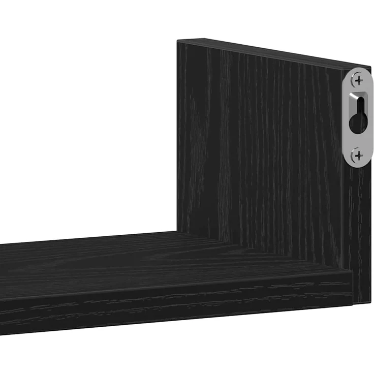 vidaXL Wandregale 3 Stk. Schwarz Eichen-Optik Holzwerkstoff 862405 – Bild 8