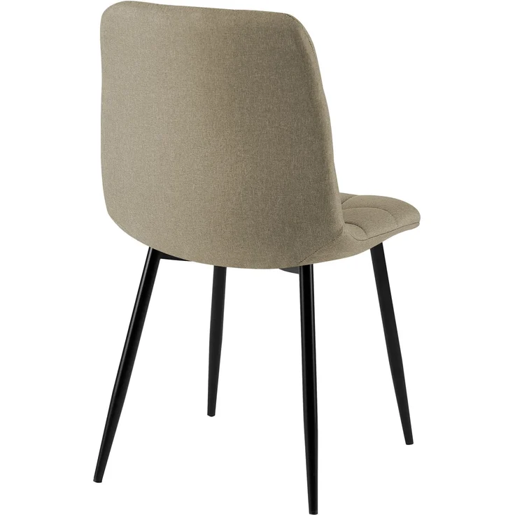 CLP 2er Set Esszimmerstuhl Tilde gepolstert mit Rückenlehne bis 150 kg belastbar - Farbe:taupe;Material:Stoff – Bild 5