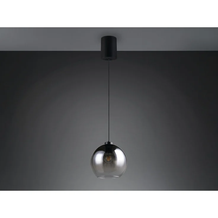 Pendelleuchte LIORA höhenverstellbar 1-flammig mit Rauchglas Kugel, Ø 25cm – Bild 8